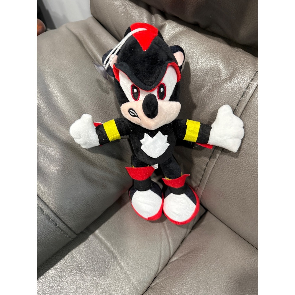 Sonic‎ the Hedgehog Shadow Plush 12 Inch Black Red Stuffed Toy SEGA Collectible